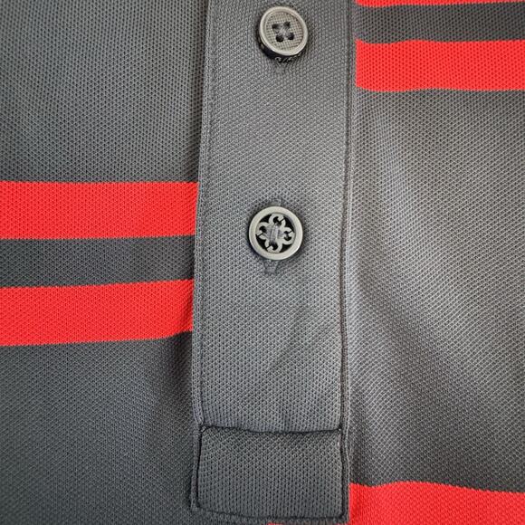 NWT G/FORE Golf Offset Stripe Tech Pique Polo Shirt Sz. LG. Patriotic Red/Blue - Picture 4 of 8